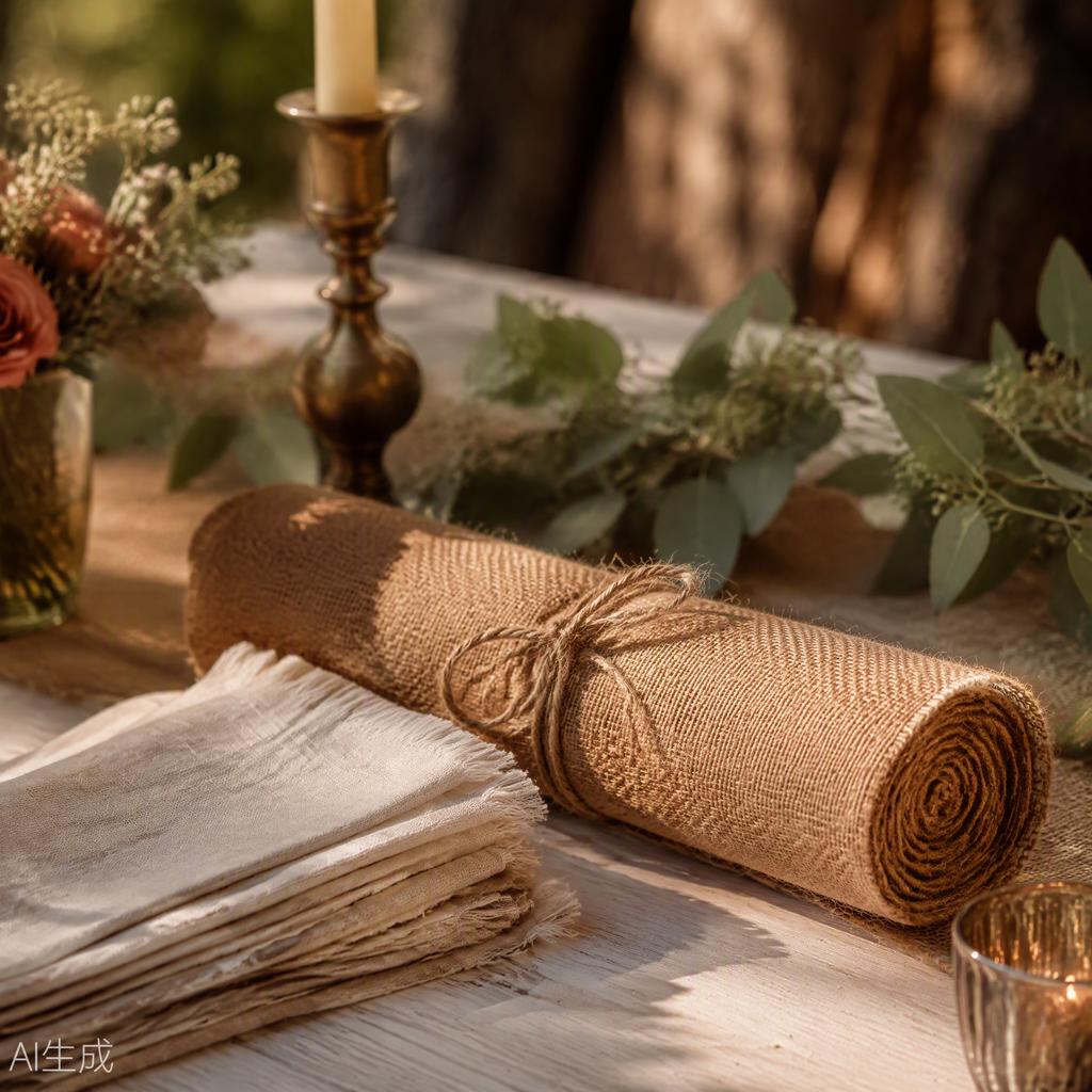 Burlap Table Runner 72-inch Natural