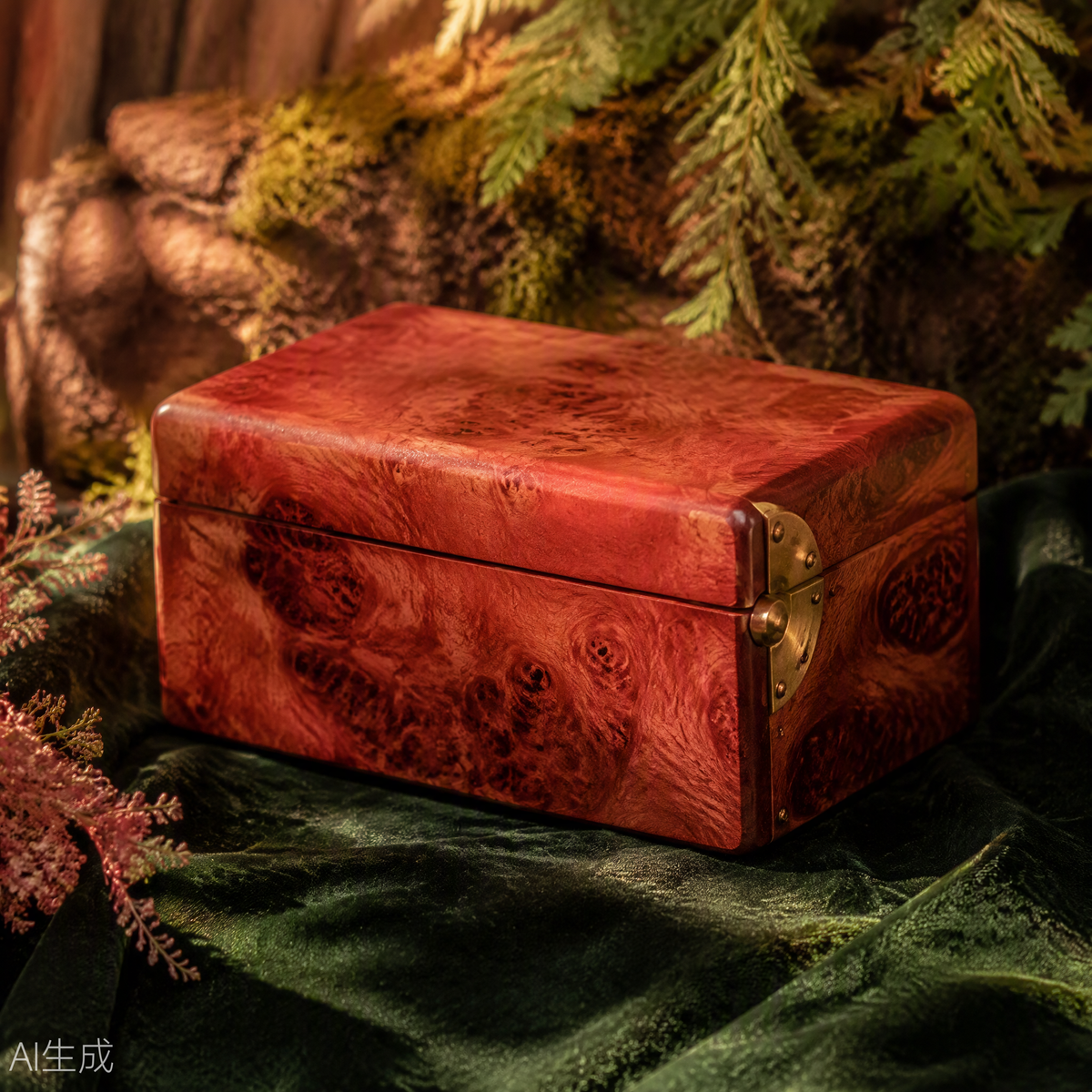 Handcrafted Redwood Memory Keepsake Box