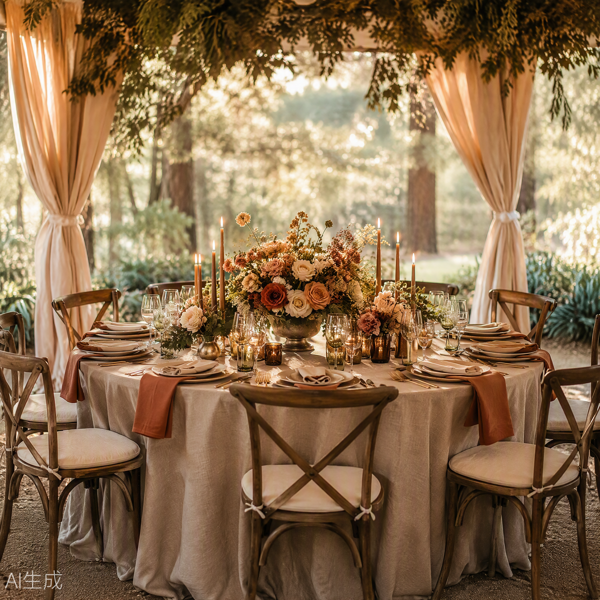 Linen Round Tablecloth 120-inch Natural