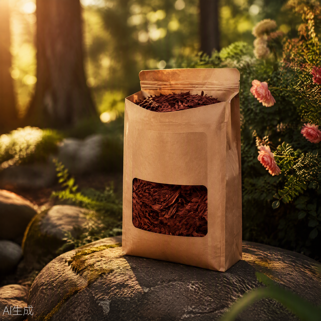 Redwood Bark Decorative Mulch 2qt Bag