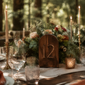 Rustic Wood Table Numbers 1-25