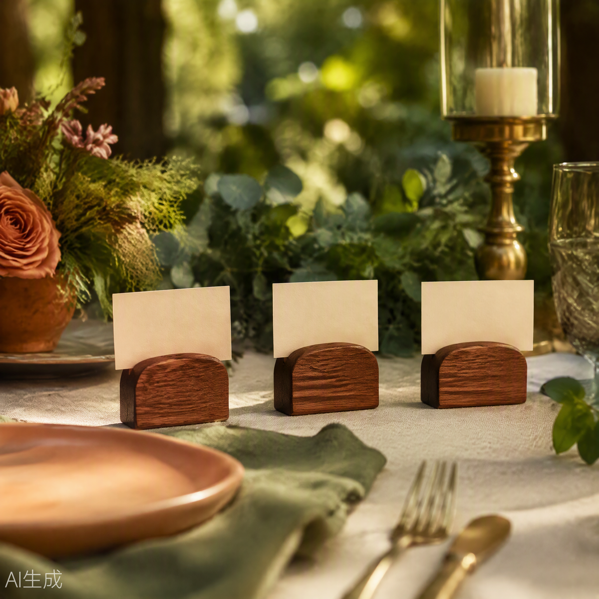 Wooden Place Card Holders Set of 12