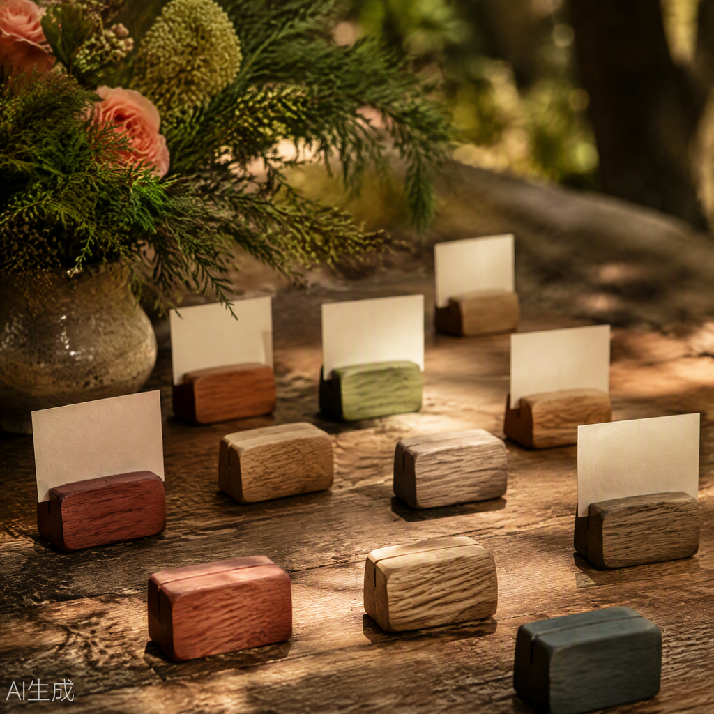 Wooden Place Card Holders Set of 12